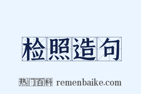 检照造句是什么意思的图片